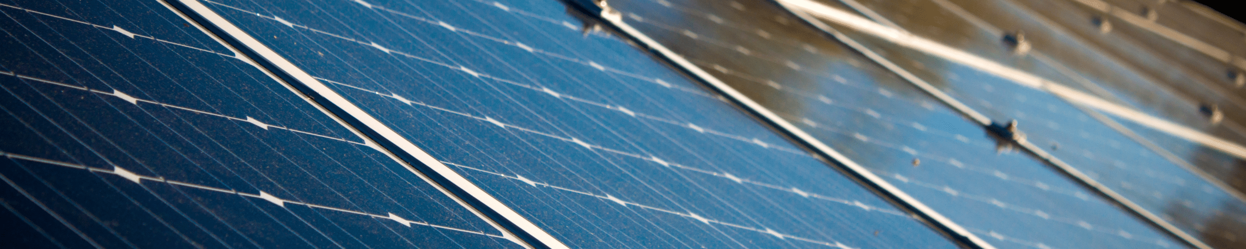 Close up picture of solar panels